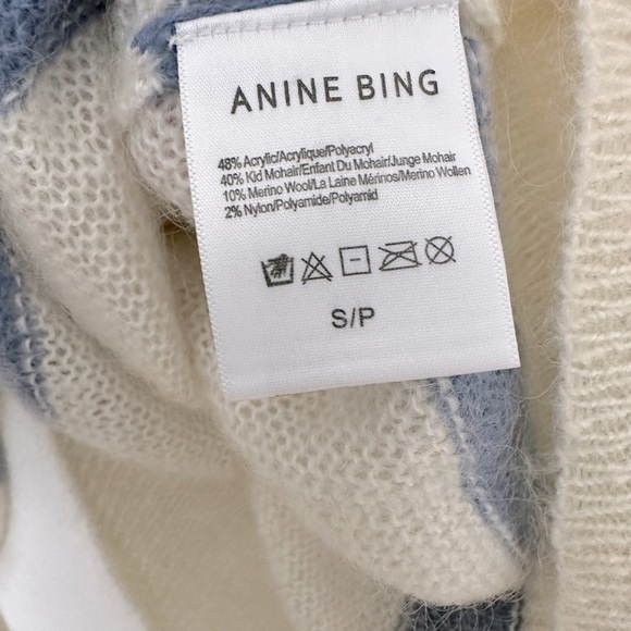 New ANINE BING Lydia Stripe Wool Sweater - Picture 12 of 14